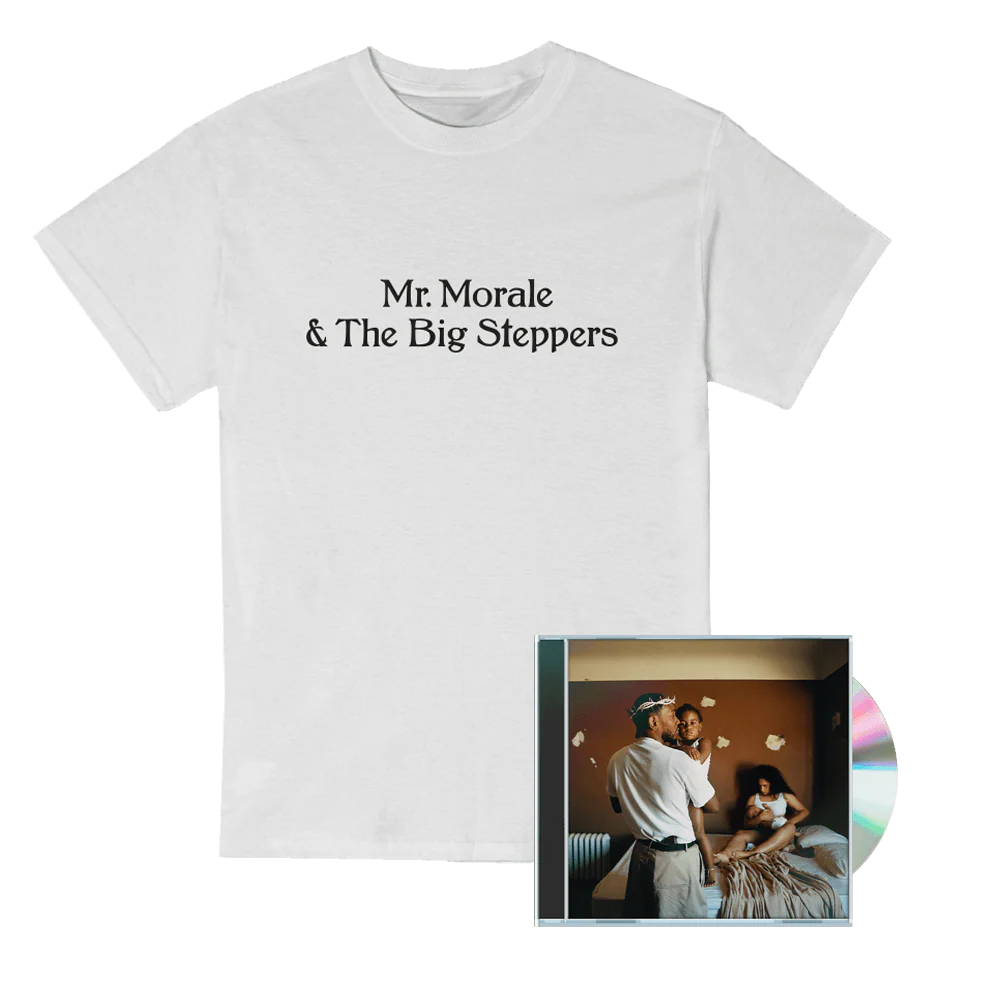 Mr. Morale & The Big Steppers CD + T-Shirt Bundle (White)