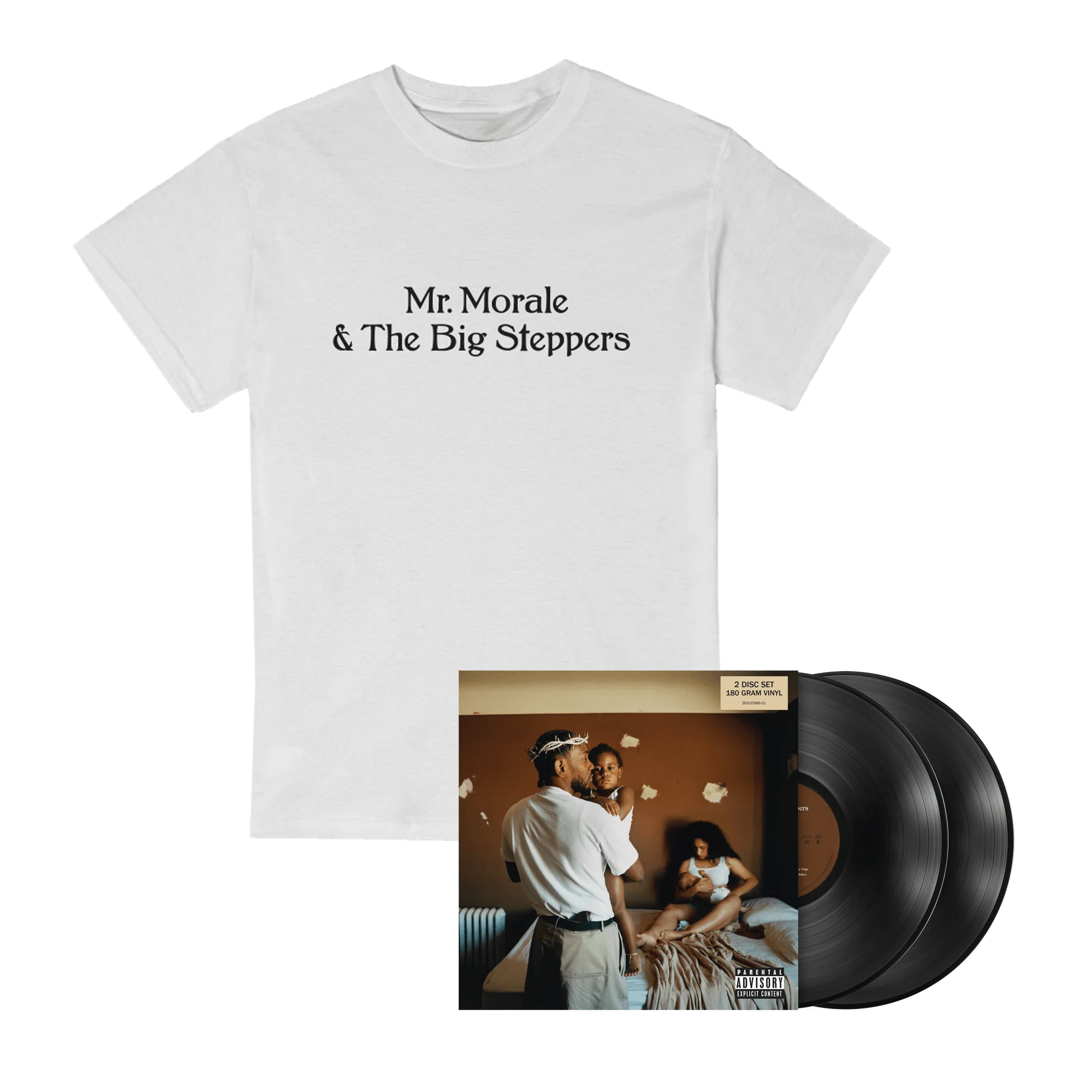 Mr. Morale & The Big Steppers Vinyl + White Tee